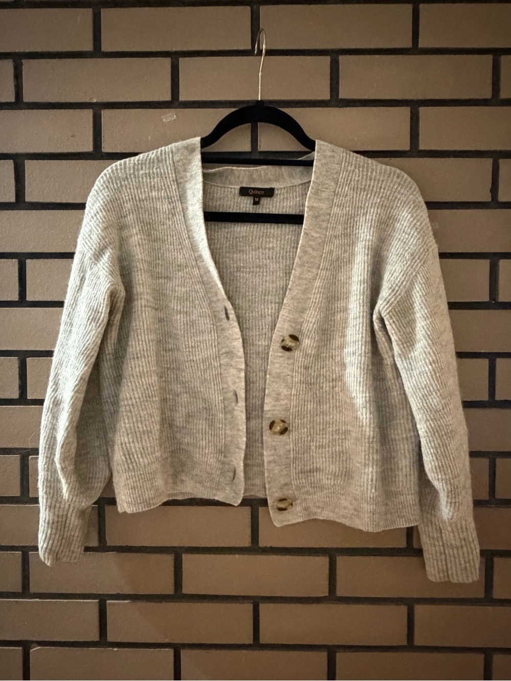 Quince Baby Alpaca-Wool Cropped Cardigan